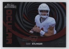2021 Wild Card Alumination Ocular Red Single Swirl Sam Ehlinger Rookie RC 0b3. rookie card picture