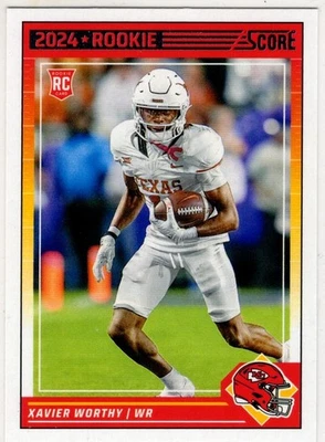 2024 Panini Score Football Xavier Worthy No. 324 Kansas City Chiefs - Bild 1 von 2
