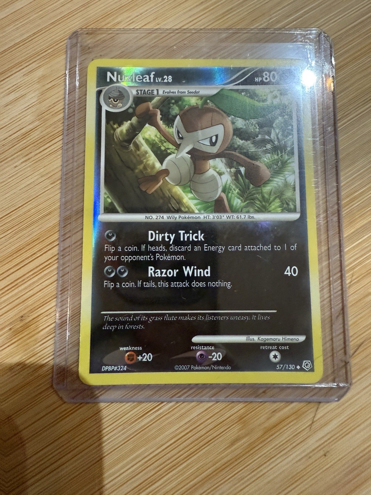 Nuzleaf Reverse Holo Diamond & Pearl Pokémon TCG Card 57/130 NM