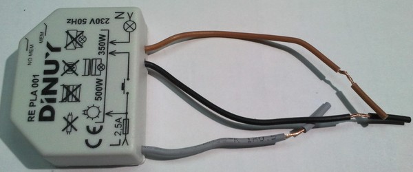 Regulador de intensidad/Potencia/Luz 500w, Dimmer Dinuy RE PLA 001 repla001