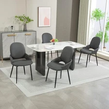 Dining Chair Modern Kitchen Chairs , PU Leather Dining Room Chairs.