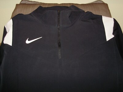 Nike DJ5113-010 Coaches Performance Black White S/S 1/4 Zip Golf Jacket Mens LGE