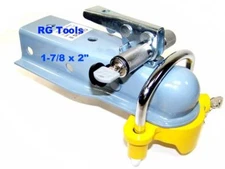 1-7/8" x 2" Tongue Trailer Hitch Ball Coupler With Hitch Lock & Coupler Lock Set