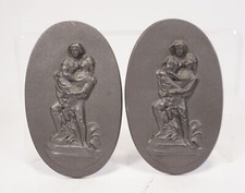 2X SHW Fer Art Fonte N° 20250 Paul & Virginia Virginie Tableau Mur Plakette