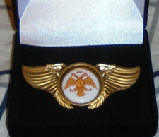 Ancient Royal Byzantine Roman Empire Dynasty Eagle Battle Wing Badge Medal Pin