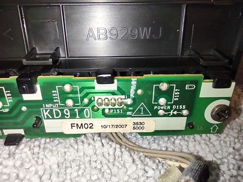 Sharp LC-32D43U LCD TV Button Board KD910 W/ Power Channel Volume Plate, Working - Picture 7 of 10