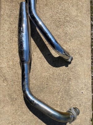 1995 HONDA SHADOW VLX 600 VT600C  EXHAUST PIPE HEADER MUFFLERS Oem Chrome