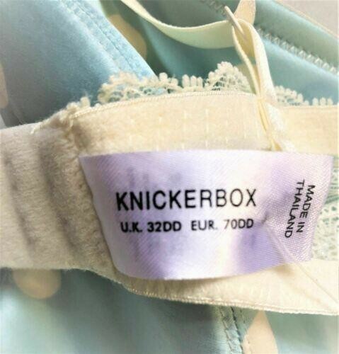 Knickerbox Bra 32DD Mint Spot Satin Moulded Underwired New with Tags image 4