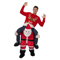 Wicked Santa Weihnachtskrippe Comedy Carry Me KostüM Deluxe Komplettoutfit