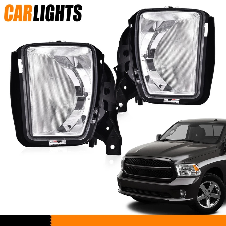 Fit For 2013 2014 2015 2016 2017 2018 Dodge RAM 1500 Bumper Clear Fog Lights - Изображение 2 из 4
