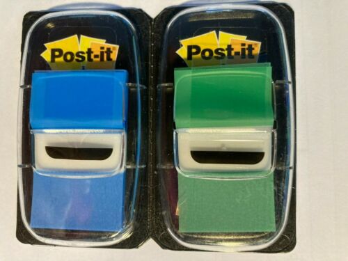 Post-it Flags 50/Dispenser 2/Pack Marking Page Dispensers Blue and Green New