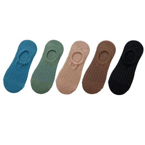 5Pair Women Boat Socks Summer Silicone Non-slip Ankle Low Cotton Thin Socks Set - Picture 23 of 27