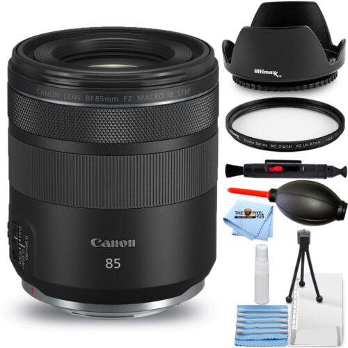 Canon RF 85mm f/2 Macro IS STM Lens 4234C002 - Essential UV Filter Bundle