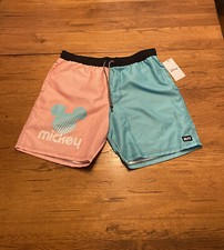 MENS NEFF DISNEY MICKEY MOUSE COLORBLOCK SWIM BOARD SHORTS SIZE L