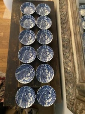 12 Myott Royal Mail Blue Fruit/Berry Bowls