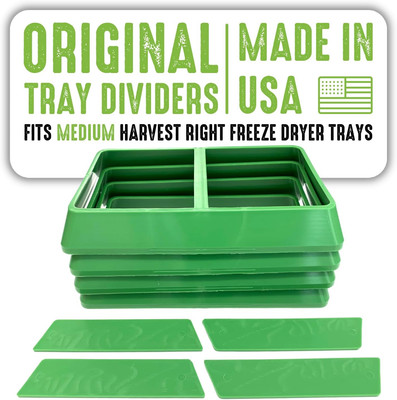 Tray Dividers for Medium Harvest Right Freeze Dryer Trays (Set of 4 Dividers - 