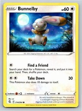 Bunnelby 214/264 Common Fusion Strike Pokemon Card - NM Near Mint