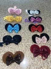Lot Of 10 Minnie Mouse Baby Ears Headbands