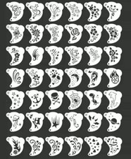 Bowitzki 42 Pcs Face Paint Stencils for Eye Painting Kids Reusable Many Shape