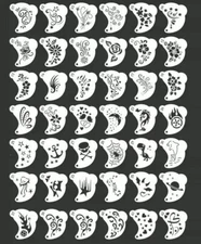 Bowitzki 42 Pcs Face Paint Stencils for Eye Painting Kids Reusable Many Shape