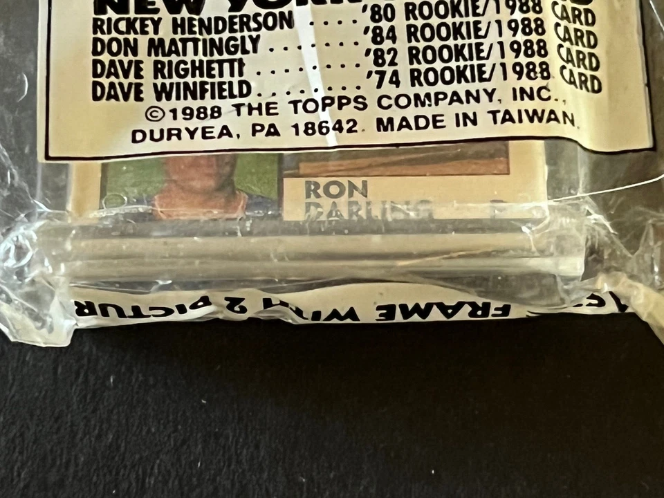 Topps 1988 doble encabezado - edición de prueba--- Ron Darling--- en envoltorio--- Mets de Nueva York Foto 2 de 4