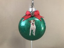 Handmade Jack Russell Terrier 3  Round Disk Shaped Acrylic Ornament USA Made New