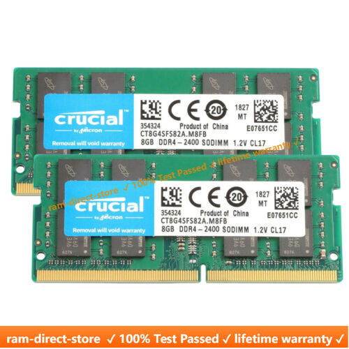 CRUCIAL DDR4 8GB 2400 PC4-19200 Laptop Notebook Memory RAM SODIMM