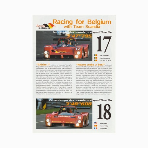 Team Scandia Le Mans Press Release - Picture 2 of 3