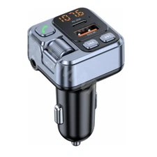 Wireless Bluetooth 5.1 FM Transmitter Car MP3 Player USB Type C Charger Adapter