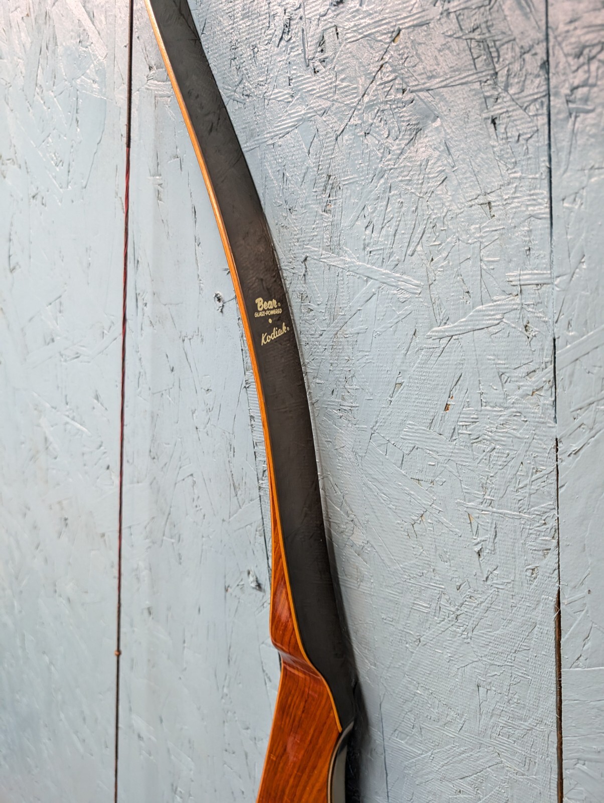 Bear 1964 Kodiak Rose Wood 45 60" Grayling Green Glass Recurve Bow