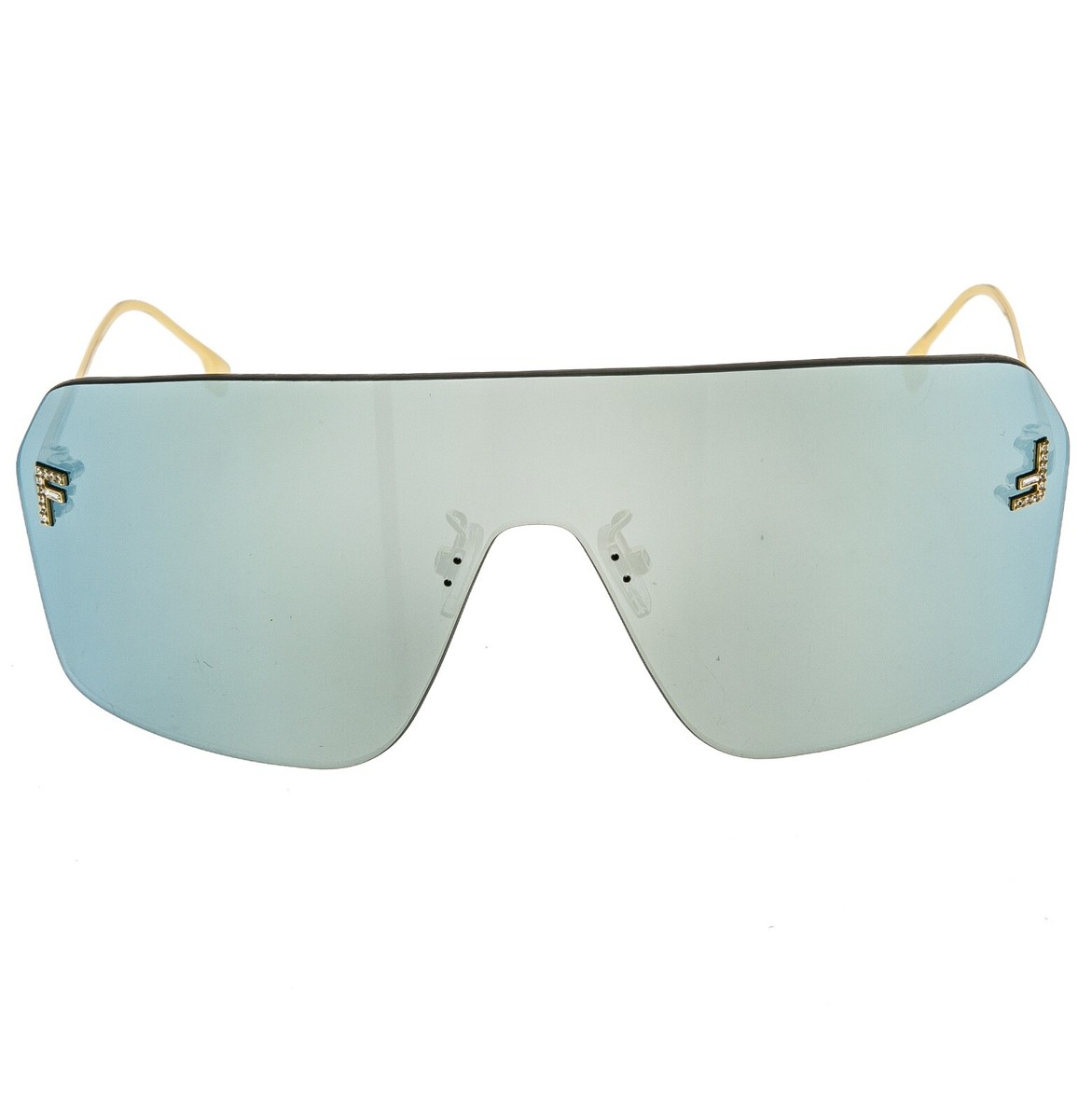 Buy FENDI FIRST 4121 Gold Blue Mirror Unisex Mask Crystal Fashion