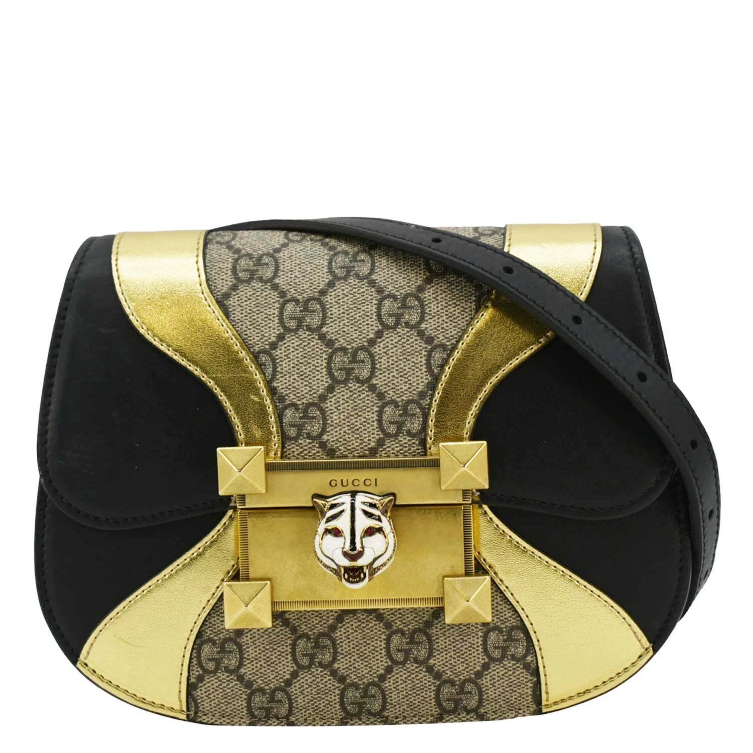 Sac bandoulière en toile GUCCI Ogilide GG Supreme or 500781