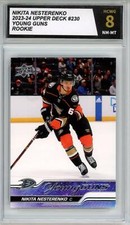 2023-24 Upper Deck #230 Nikita Nesterenko Young Guns YG Graded NM Mint HCWG 8 