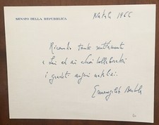 Biglietto autografo di Ermenegildo Bertola