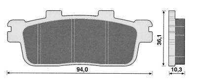 ORGANIC TGB X Motion 250 2008 2009 rear brake pads