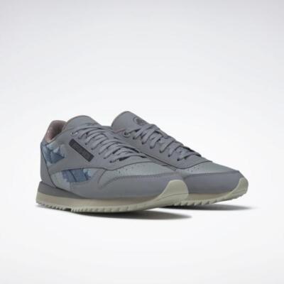 Reebok Men's Jurassic World Classic Leather Ripple Sneakers HQ6253 Gray/Blue
