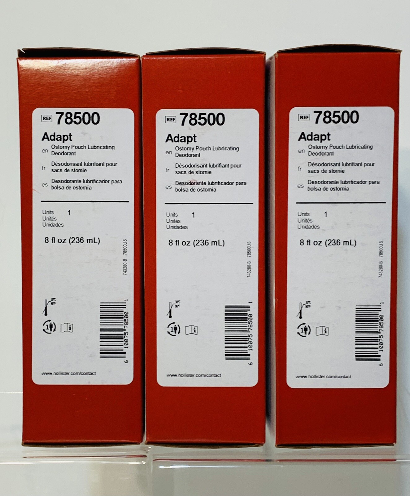 Lot 3 X Hollister 78500 Adapt Ostomy pouch Lubricating Deodorant 8oz FRESH! 610075785001 eBay