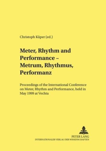 Thumbnail - Meter, Rhythm And Performance - Metrum, Rhythmus, Performanz
