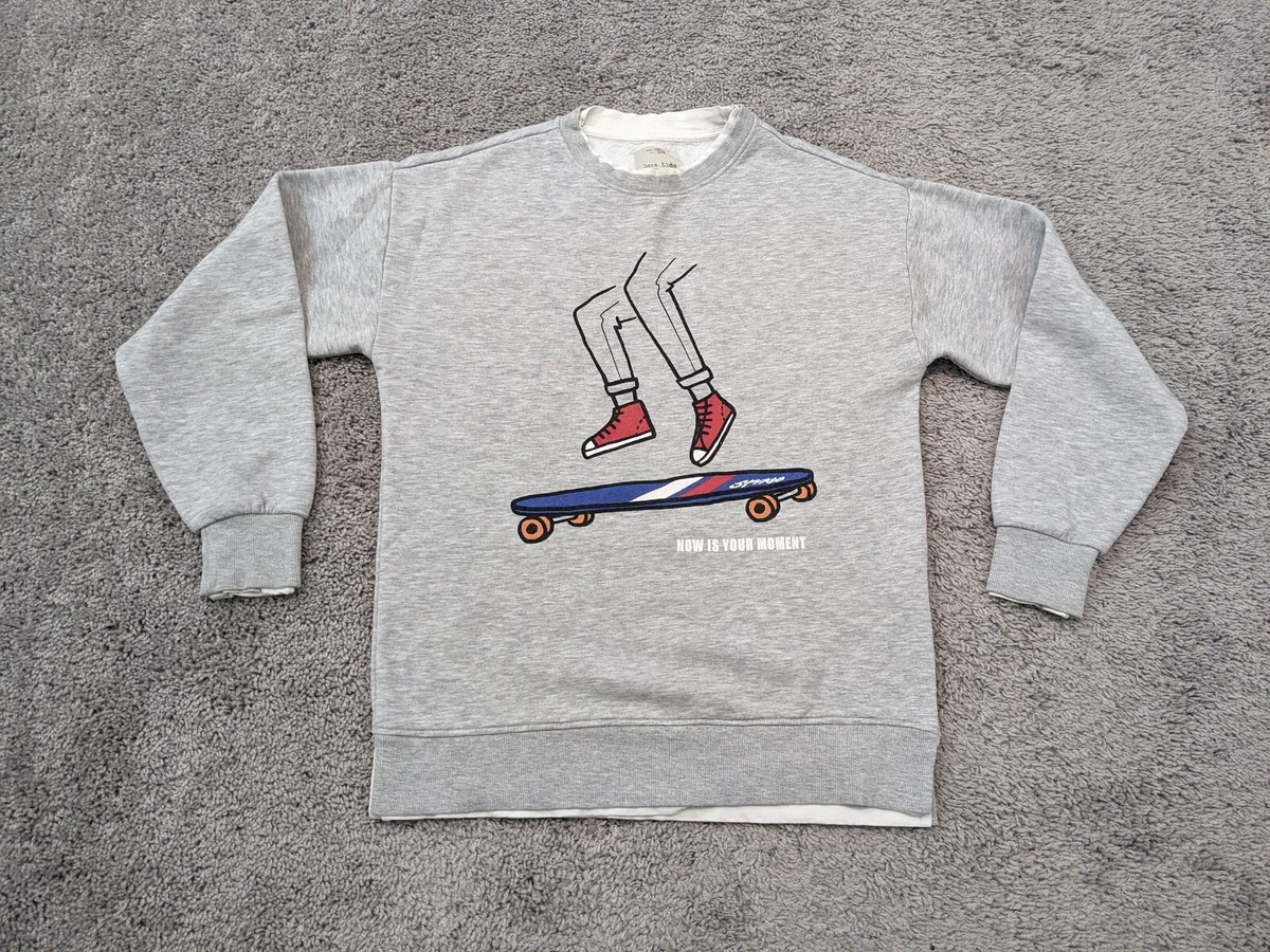 ゆちゃ Zara Kids Boys Sweatshirt 13/14 Gray Pullover Fleece