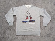 Zara Kids Boys Sweatshirt 13/14 Gray Pullover Fleece Skateboard Graphic