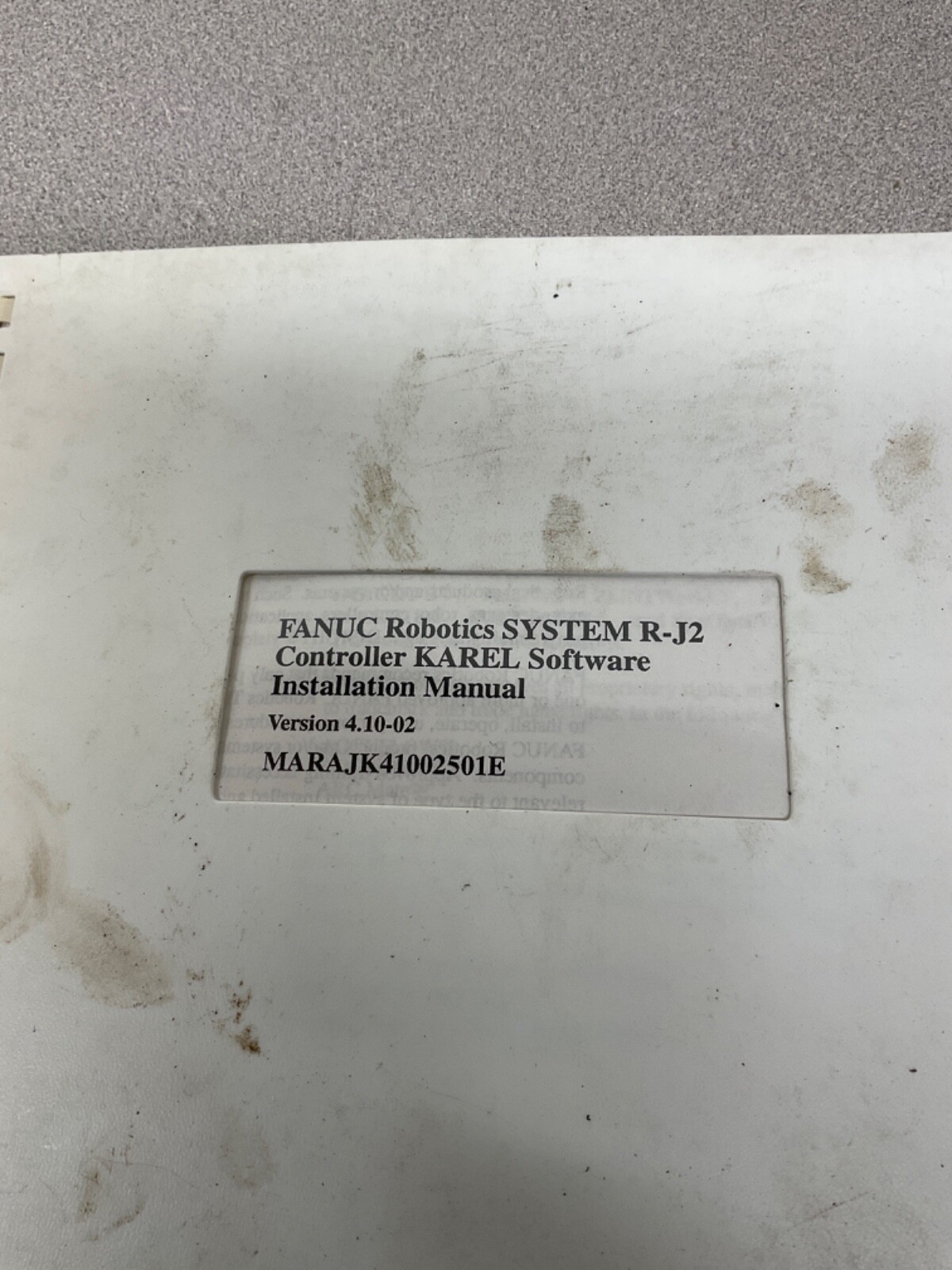 FANUC SYSTEM R-J2 Controller KAREL Software Installation Manual WITH ...