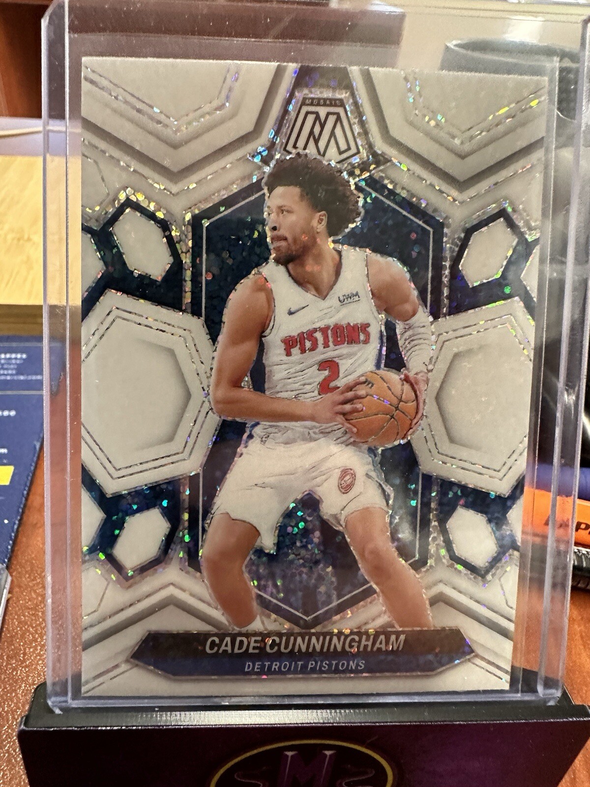 2023-24 Panini Mosaic Cade Cunningham White Sparkle SSP - #81