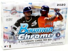 2020 BOWMAN CHROME BASEBALL HTA CHOICE 12 BOX CASE BLOWOUT CARDS