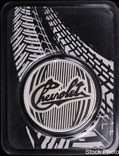 APMEX GM Original Chevrolet Logo 1 oz .999 Fine Silver Colorized Art Round in...