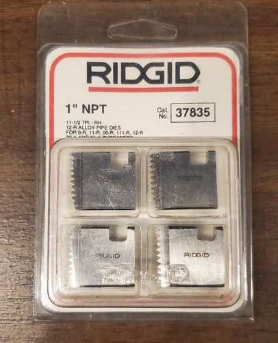 RIDGID 37835 1"-11-1/2 Alloy RH NPT Pipe Dies - Picture 1 of 2