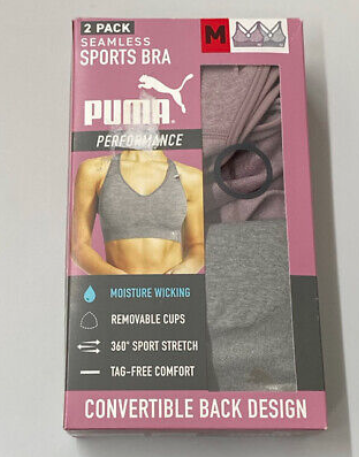 Puma Damen 2er Pack Seamless Sport BH abnehmbare Cups - Bild 15 von 23