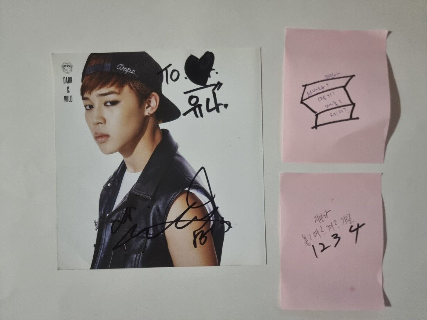 BTS Fan Sign Event Album Dark & Wild Autographed Hand Signed JIMIN | eBay