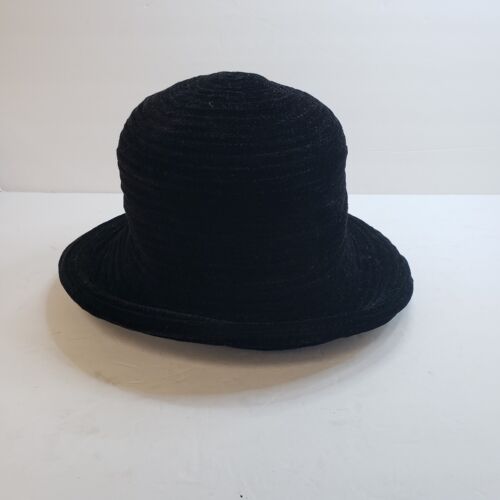 Eric Javits Womens Wide Brim Rope Bucket Hat One Size Black Hipster Neutral