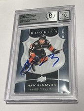 Mason McTavish Signed Artifacts Retro Rookie Card Ducks IP Slabbed Beckett BAS a