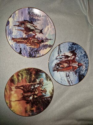 The Hamilton Collection - Last Warriors - 3 Teller aus der Sammlung.